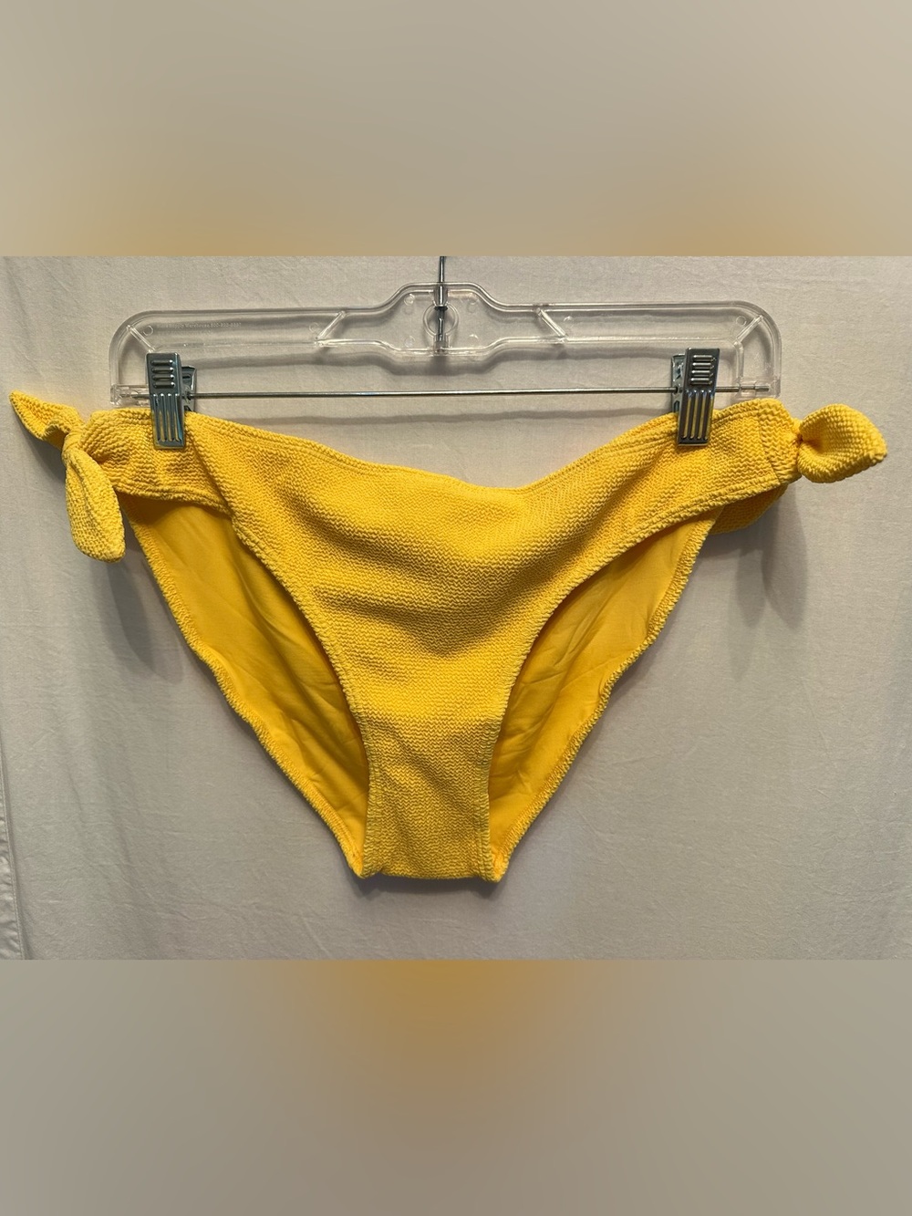 & Other Stories Yellow Textured Side Tie Bikini Bottom NWT Size 10